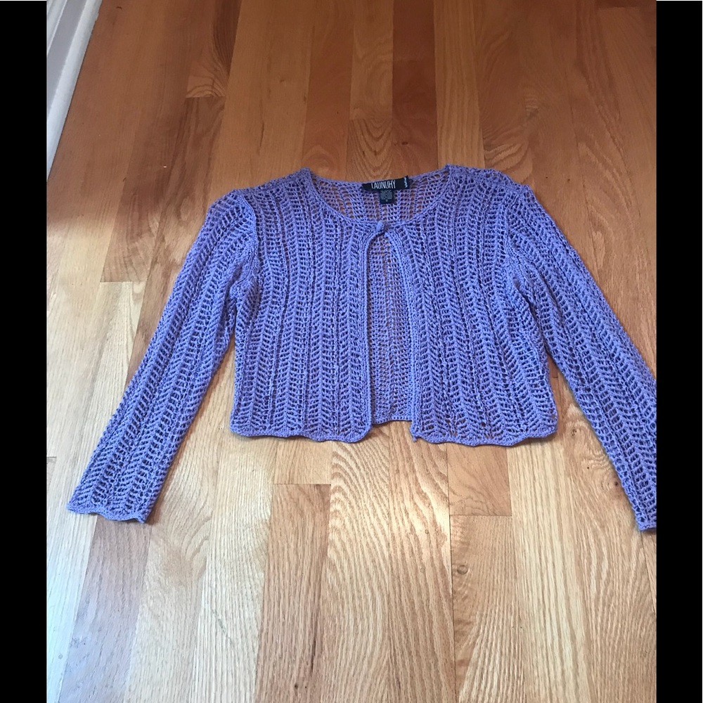 Vintage Laundry lavender open cardigan